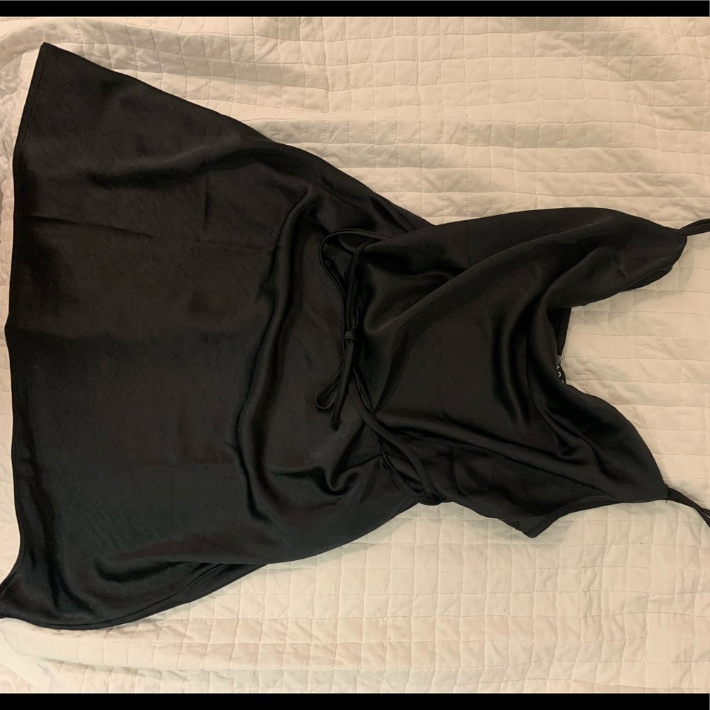 Motel rocks paiva dress in satin black